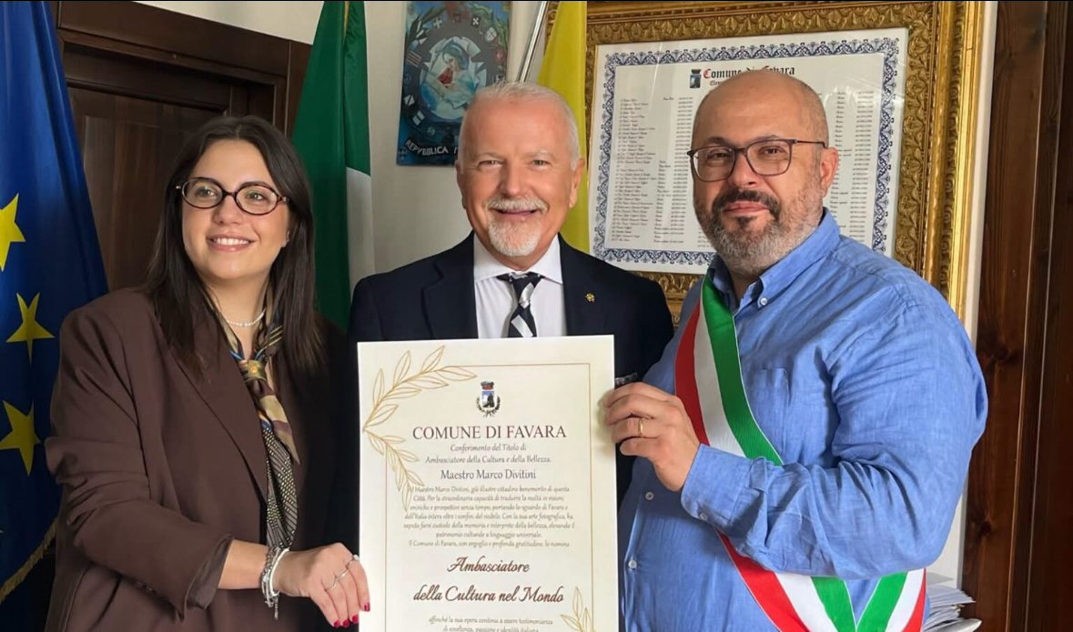 Favara, Marco Divitini è “Ambasciatore della cultura e della bellezza” Favara, Marco Divitini è “Ambasciatore della cultura e della bellezza”